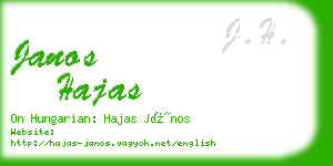 janos hajas business card